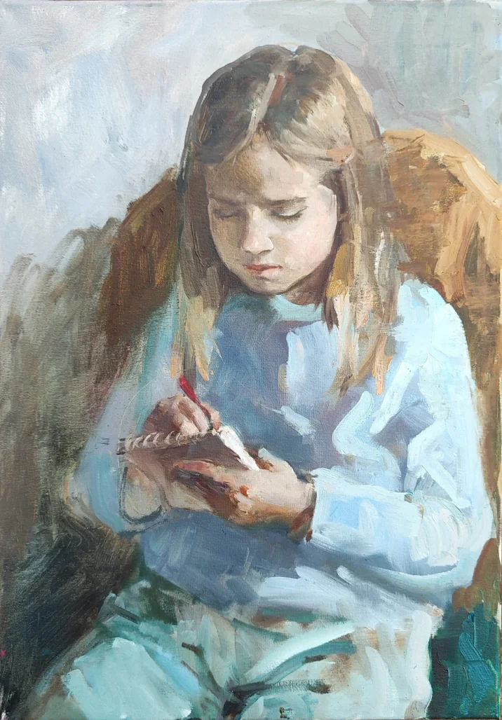Картина «Первые заметки», Анастасия Щапова