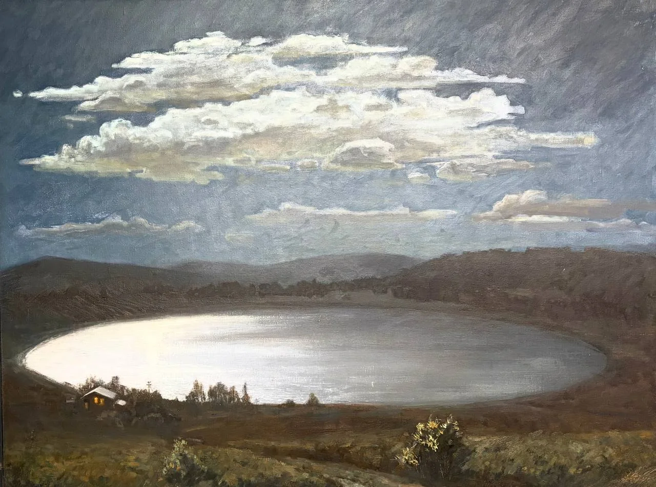 Картина «Озеро под луной», Анастасия Щапова